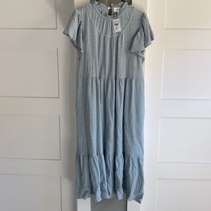 Böhme midi dress with ruffle detail